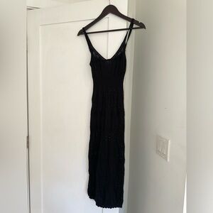 Black spaghetti strap knit dress.  Size medium